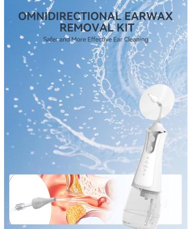 Ear Wax Removal Kit - Electric Ear Cleaner & DIY Water Pressure System | Safe & Efficient Ear Irrigation Tool for Earwax Removal (White - Buy Online on GoSupps.com