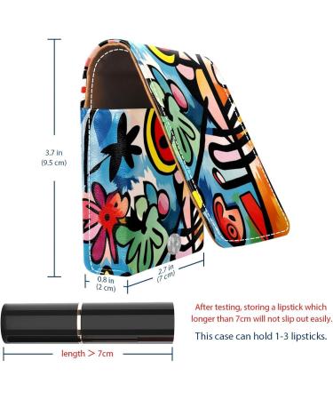 Travel Lipstick Organizer Case | Portable Makeup Bag with Mirror | Abstract Colorful Floral Pattern E565p5amzg - Ideal for International Shipping - Buy Online on GoSupps.com