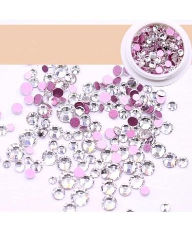 1500PCS Nail Art Rhinestones & 230PCS Pearls Kit - Flat Back Gems in 6 Sizes with Picker Pen & Tweezer - White/WhiteAB Gold Flat - Nail Dimonties for Nails - Buy Online on GoSupps.com