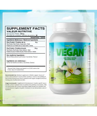 Yummy Sports Pea & Rice Vegan Protein Powder - Organic Plant Based Protein Powder for Breakfast Smoothies Snacks Shakes - Gluten-Free Non GMO No Added Sugar - 950G 30 Servings - Vanilla Flavor Chocolate - Buy Online on GoSupps.com