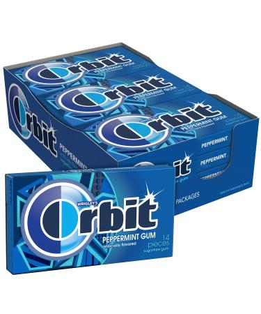 ORBIT Gum Peppermint Sugarfree Chewing Gum, 14 Pieces (Pack of 12)