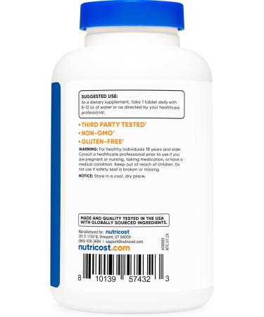 Nutricost N-Acetyl L-Cysteine (NAC) 1000 mg 120 Vegan Tablets - GMO Free Gluten Free Vegetarian Supplement - Buy Online on GoSupps.com