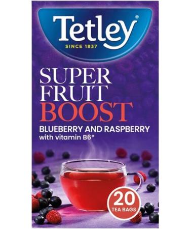 Tea Bundle Consisting of Tetley Super Fruit Tea Mixed Bundle - Peach & Orange Summer Berry Strawberry & Raspberry Blueberry & Raspberry 20 Per Pack (4 Pack) - Buy Online on GoSupps.com