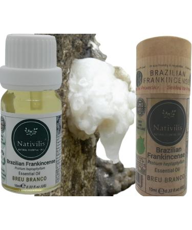 Nativilis Brazilian Frankincense Breu Branco Essential Oil - Protium heptaphyllum - Amazonian Natural Oil Anti-inflammatory Antiseptic analgesic Soothing Dry Oily Skin Copaiba Properties - Buy Online on GoSupps.com