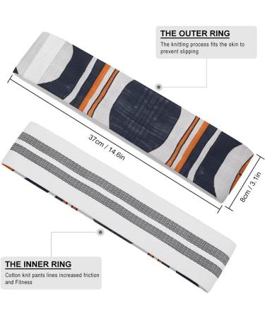 Premium Navy Striped Resistance Bands - Elastic Exercise & Leg Bands for Fitness - Durable Fabric for Optimal Performance - Buy Online on GoSupps.com