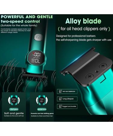 Buy Rechargeable Hair Clippers for Men - Electric Push Shear Hair Trimmer in Gradient Green - International Shipping Available - Buy Online on GoSupps.com