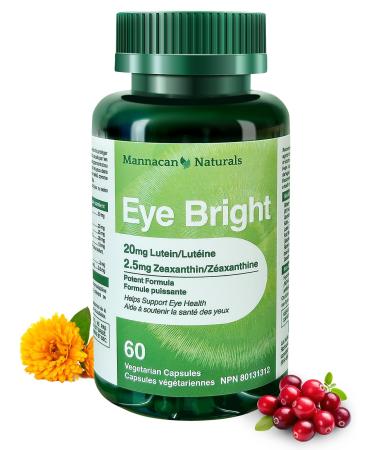 Lutein 20mg and Zeaxanthin Supplements 60 Capsules Lutein for Eyes Eye Supplement Bilberry Supplement for Eyes Areds 2 Lutein Zeaxanthin Vitamin for Eyes Health for Adults 60 Count (Pack of 1)