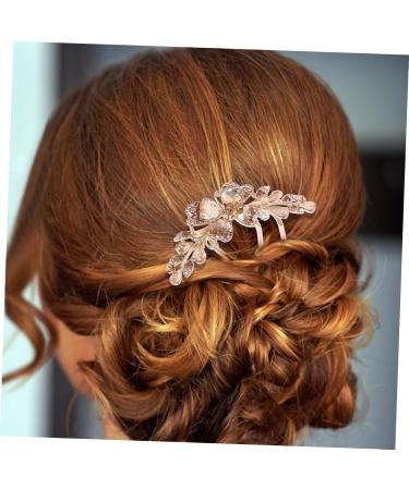 HAPINARY Hair Comb Clip hair comb rhinestone hair combs Mother rhinestone hair accessories hairpin metal hair comb Miss decorate headgear clip crystal comb Metal hair accessories for bride - Buy Online on GoSupps.com