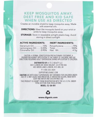Cliganic Mosquito Repellent Bracelet 10 Pack - Effective & Comfortable Insect Protection - Buy Online on GoSupps.com