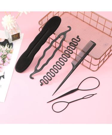 ZZJB Hair French Braid Tool Set - 6 Piece Black Centipede Braid Maker for Women and Girls - Buy Online on GoSupps.com