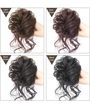 Messy Bun Hair Piece for Women Pieces Curly Chignon Donut Scrunchie for Women Messy Bun Hair Piece Synthetic Tousled Updo Hair Buns Extension Elastic Hair Band Hair Fake Hair Accessories for Women Dark Brown - Buy Online on GoSupps.com