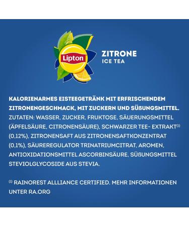 Buy LIPTON ICE TEA Lemon - Iced Tea with Lemon Flavour (6 x 1.5L) - Disposable Packaging - Ship Internationally - Buy Online on GoSupps.com