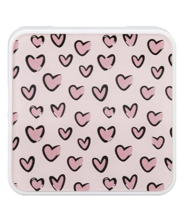 AMONIDA Contact Lens Case Outdoor Cartoon Portable Safe Contact Lens Holder Box (Black Side Love)