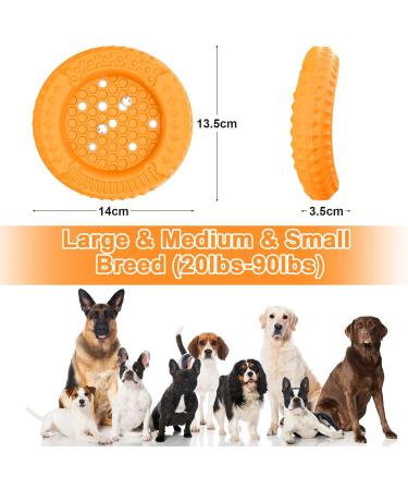 PCEOTLLAR Dog Toys for Aggressive Chewers - Durable Natural Rubber Interactive K Toy for Medium & Large Dogs - Perfect for Playtime & Chewing - Orange - Buy Online on GoSupps.com