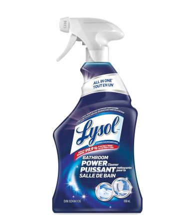 Lysol Bathroom Power Cleaner All in One Disinfectant Bathroom Foam Cleaner Kills 99.9% of Bacteria & Viruses 650mL
