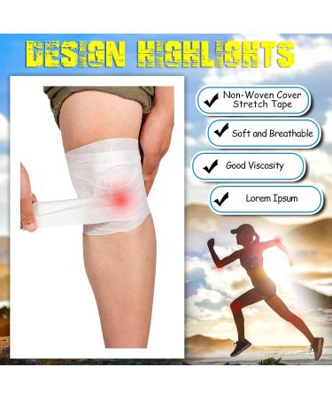 Non-Woven Stretch Tape Adhesive Bandage Roll 2x15yd Breathable Cohesive Wrap - 45ft Pack - Buy Online on GoSupps.com