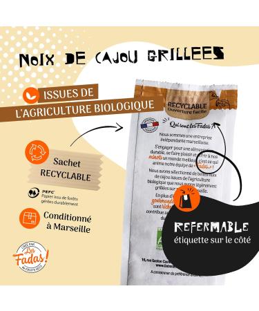 Les Fadas - Roasted Cashews Without Salt Organic 125g - Buy Online on GoSupps.com