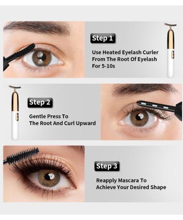  Heated Eyelash Curler BUV Electric Eyelash Curler with Type-C Fast Heating Eye Lash Curler with 2 Heating Modes Anti-Burn Lash Curler No Harm to Lashes - Buy Online on GoSupps.com