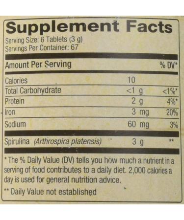 Nutrex Hawaii Pure Hawaiian Spirulina Pacifica 500mg 400 Tablets - Organic Superfood Supplement - Buy Online on GoSupps.com