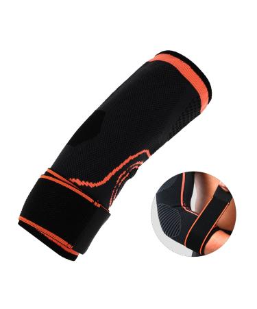Milisten Elbow Protector Compression Sleeve - Elbow Guard Pads for Arm Support (Orange) | International Shipping Available - Buy Online on GoSupps.com