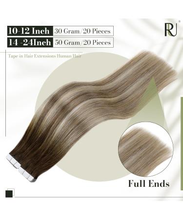 Runature Ombre Tape-In Extensions - Real Hair Brown & Blonde 55cm 20 Pieces #3/8/25 Remy Quality - Buy Online on GoSupps.com