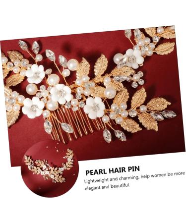 DOITOOL 1pc Soft Pottery Flower Comb Wedding Hair Accessories for Women Bride Headpieces for Wedding Hair Accessory for Women Wedding Hair Combs for Brides Alloy Women's Headband Pearl - Buy Online on GoSupps.com