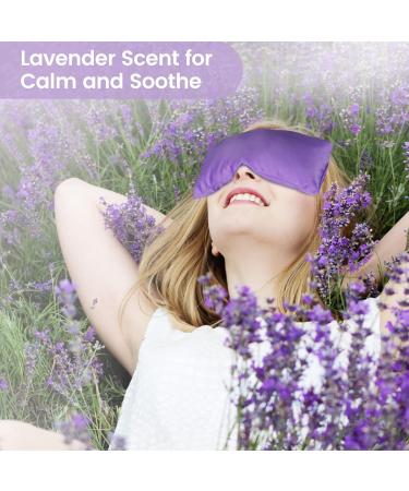 Suzzipad Lavender Eye Pillow Pack of 2 - Meditation & Stress Relief | Weighted Eye Mask for Headache Relief | Hot/Cold Compress with Aromatherapy - Purple - Buy Online on GoSupps.com