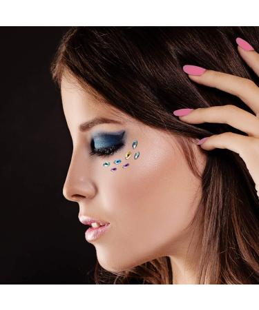 2000 Pieces Shiny AB Rhinestones Flat Back with Tweezer Horse Eye Rhinestones Nail Rhinestones Gems Decorations for Nail Supplies Crafts - Buy Online on GoSupps.com