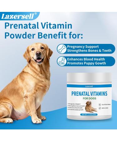 Prenatal Vitamins for Dogs - Aids Healthy Gestation Puppy Development & Milk Production - Packed with Folic Acid Calcium Iron & Key Vitamins - Ideal for Pregnant and Nursing Canines - Buy Online on GoSupps.com