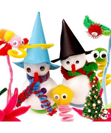 300pc 1 Assorted Pom Poms - Colorful Craft Balls for DIY Decor & Kids Projects - Buy Online on GoSupps.com