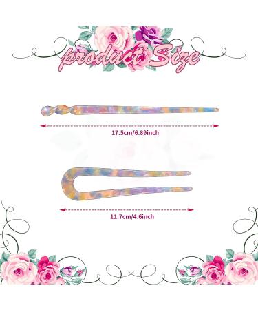 16-Piece Leopard Print Acetate Hair Sticks & Forks Set - French Style Hair Accessories for Women - Buy Online on GoSupps.com