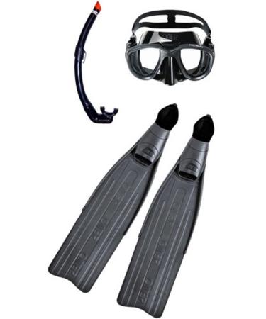 OMER EagleRay Kit EagleRay Fin, Alien Mask, Zoom Snorkel Set for Free Diving or Spearfishing 44/45