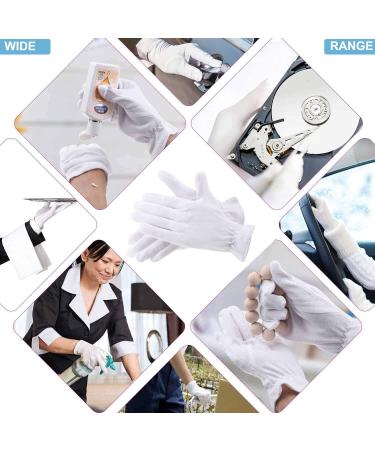 Overnight Moisturizing Gloves - Premium White Cotton for Dry & Irritated Skin - Spa Therapy for Eczema - 3 Pairs - Buy Online on GoSupps.com