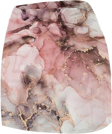 Buy iOoppek Women's Solid Color Mid Waist Yoga Skirt with Pockets - Watermelon Red 4XL | International Shipping Available - Buy Online on GoSupps.com