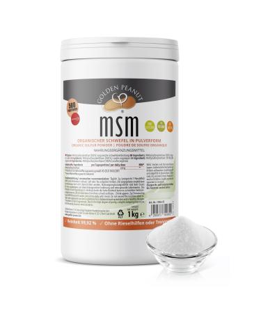 GOLDEN PEANUT MSM Methylsulfonylmethane powder 1 kg - purity 99.92% dietary supplement without flow agents 1 kg (1 pack)