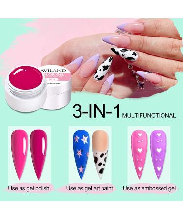 Saviland Gel Paint Kit - 36 Colors Rainbow Candy Gel Nail Polish Set with 15 Nail Brushes - Buy Online on GoSupps.com