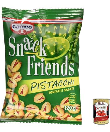  Italian Gourmet E.R. Cameo Snack Friends Pistachios 120g + Gourmet Italian Polpa 400g (Pack of 3) - Buy Online on GoSupps.com