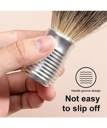 Meiliyizu Shaving Brush Beard Brush Hair Brush Shaving Tool Practical Mustache Brush Shave Brush for Father Husband Friend Matte Silver - Buy Online on GoSupps.com