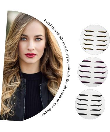 WOFASHPURET Double Sided Eyelid 20 pairs Red Makeup Eye Charming Eyelid Gold Eyeliner Black Purple Tapes Eyeshadow Shiny Double - Buy Online on GoSupps.com