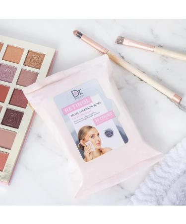 Dr. Wellness Retinol Face Wipes - 120 Wipes for Makeup Removal & Facial Cleansing - Buy Online on GoSupps.com