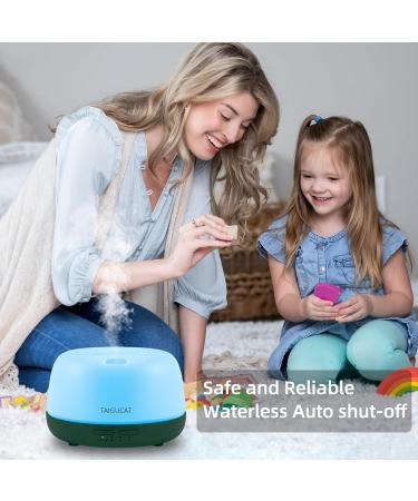 TAIGUCAT 300ML Aromatherapy Essential Oil Diffuser - USB-C Power - Remote Control - 7-LED Color Changing Light - Mini Home Diffuser for Small Bedrooms and Offices (Green) - Buy Online on GoSupps.com