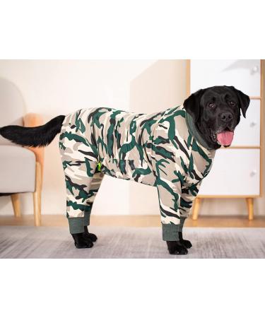 Miaododo Rehabilitation Suit for Medium & Large Dogs | Breathable Dog Bodysuit for Post-Op Recovery | Full Cover Cone Collar Alternative Skin Protection - Camo Design - Buy Online on GoSupps.com