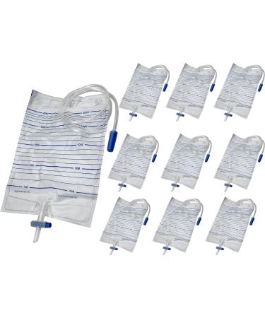 Endure Adult Disposable Sterile Urine Bag 2000 ml Unisex Emergency Medical Drainage Bag with Anti-Reflux Valve (10)