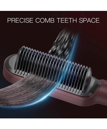 Hair Straightener Brush - Fast Heating 5 Temp Settings Anti-Scald | Ideal for Home & Travel - Buy Online on GoSupps.com