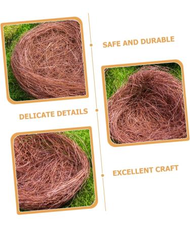 Unomor 12th Simulated Bird Nest - Decorative Easter Egg Nest for Outdoor & Tree Decoration | Mini Hemp Silk Birds 12x12cm Coffee - Buy Online on GoSupps.com