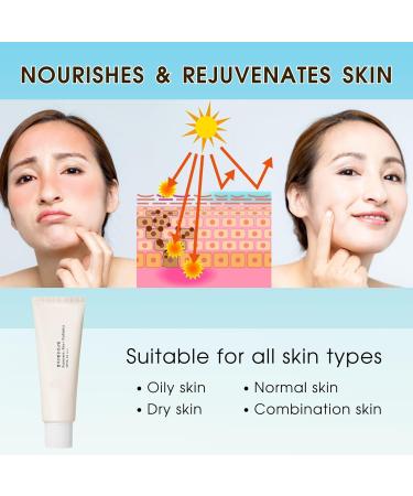 Sunscreen SPF 50+ Sun Cream with Rice + Probiotics Moisturizing Suncream Sun Lotion for Face Body UVA&UVB Protetion Refreshing Non-Greasy No White Cast with Rice Extracts 2 * 50ml 1 - Buy Online on GoSupps.com