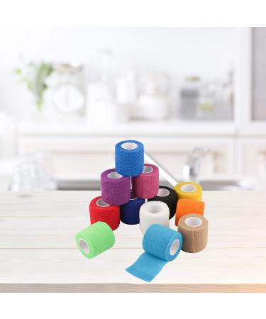 Mooerca 12 Pack Self Adherent Cohesive Wrap Bandages 2 x 5 Yards - Rainbow | Elastic Self Adhesive Tape for Sports Injuries - Wrist, Ankle & First Aid - Buy Online on GoSupps.com