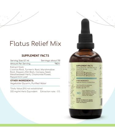 HerbEra Flatus Relief Mix B120 Alcohol-Free Extract Tincture:Chamomile Flower,Licorice Root,Meadowsweet Herb,Turmeric Root,Marshmallow Root, Peppermint,Caraway. Intestinal Comfort Formula 4 Fl Oz 4 Fl Oz (Pack of 1) - Buy Online on GoSupps.com
