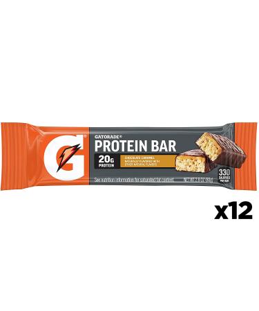 Buy Gatorade Whey Protein Bars - Chocolate Caramel, 12 Count | High Protein Snack - Buy Online on GoSupps.com