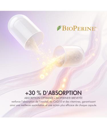 Inositol 4240mg Myo Inositol et D-Chiro avec CoQ10 BioPerine Chrome Chromax Zinc Albion TRAACS S l nium Folate Vitamines B6 B12 D3 quilibre Hormonal et nergie - Buy Online on GoSupps.com